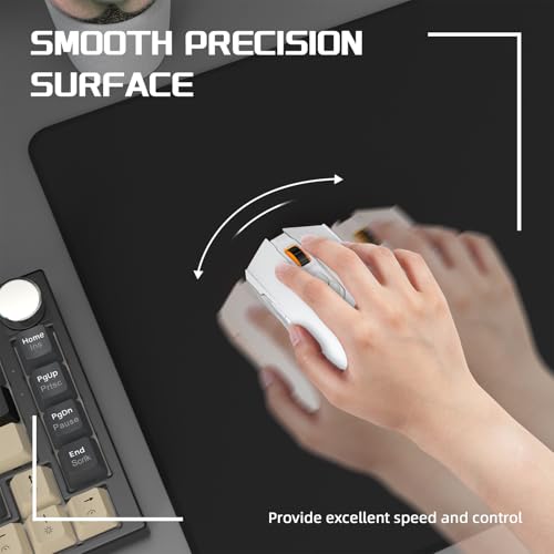 MAMBASNAKE Attack Shark CM02 Gaming Mouse Pad with High-Density Fiber Surface,5S Coating Technology,4mm Thick Cushioning, Precision Edging,Anti-Slip Rubber Bottom for Enhanced Stability and Precision-Gray - Image 4