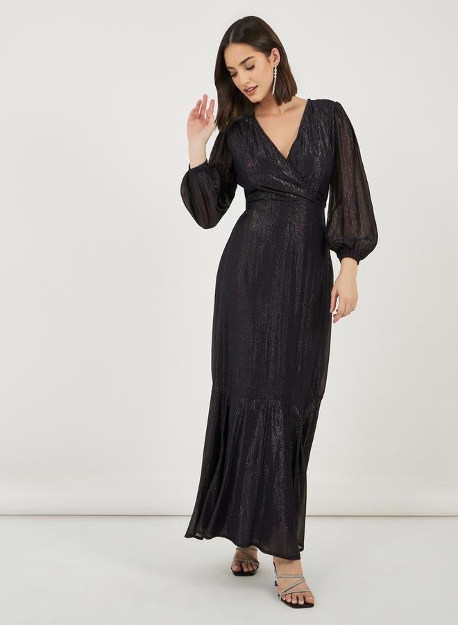 Styli Sheer Sleeve Maxi Dress  - Image 1