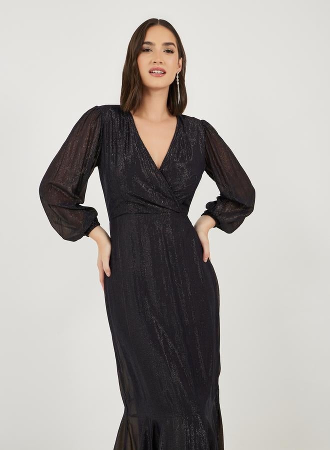 Styli Sheer Sleeve Maxi Dress  - Image 2