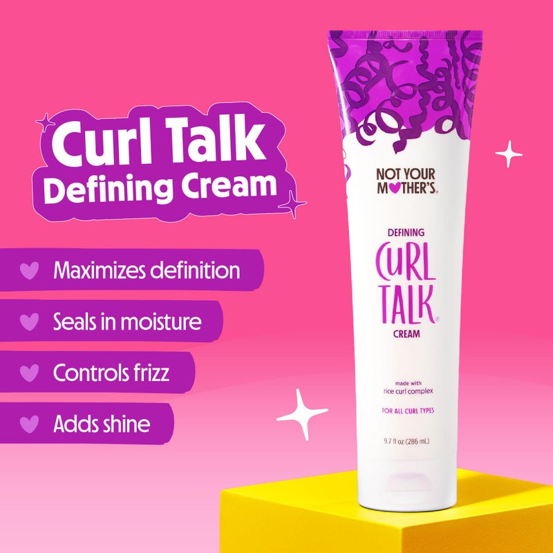 Not Your Mother's Curl Talk Defining Cream, Frizz Control Styling Gel, & Curl Activating Mousse (3-Pack) - 9.7 oz Each - Maximize Definition & Control Frizz - For All Curly Hair Types - Image 2
