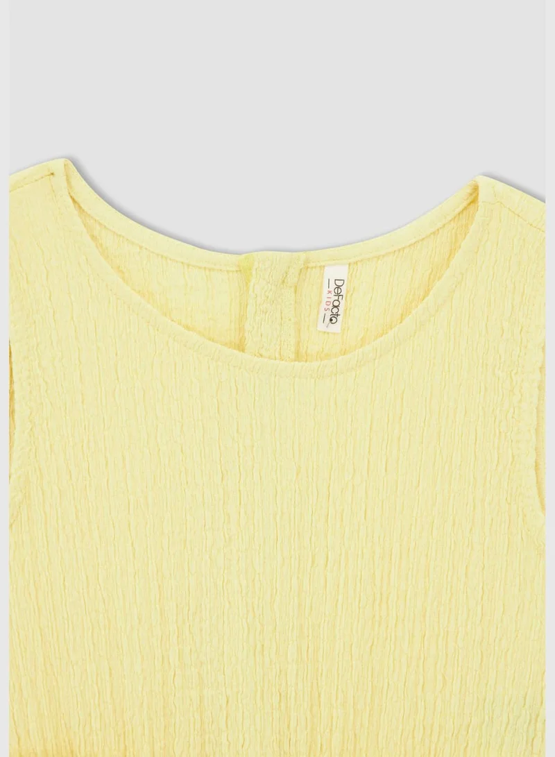 ديفاكتو Regular Fit Sleeveless Culotte Dungarees