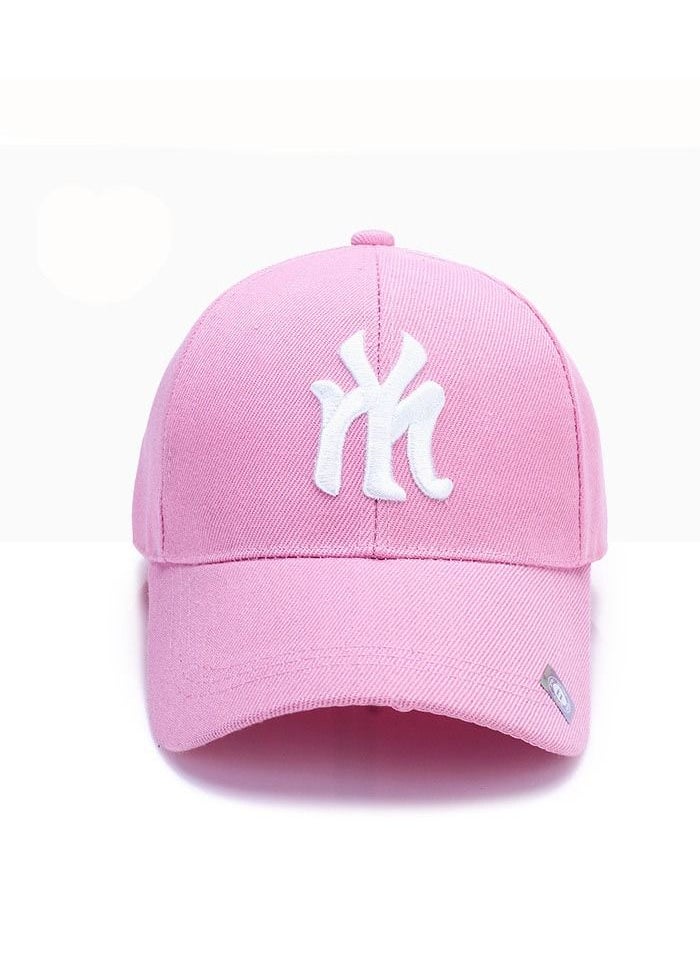 NIBEMINENT - NY Embroidery Hip Hop Snapback Cap Pink - Image 1