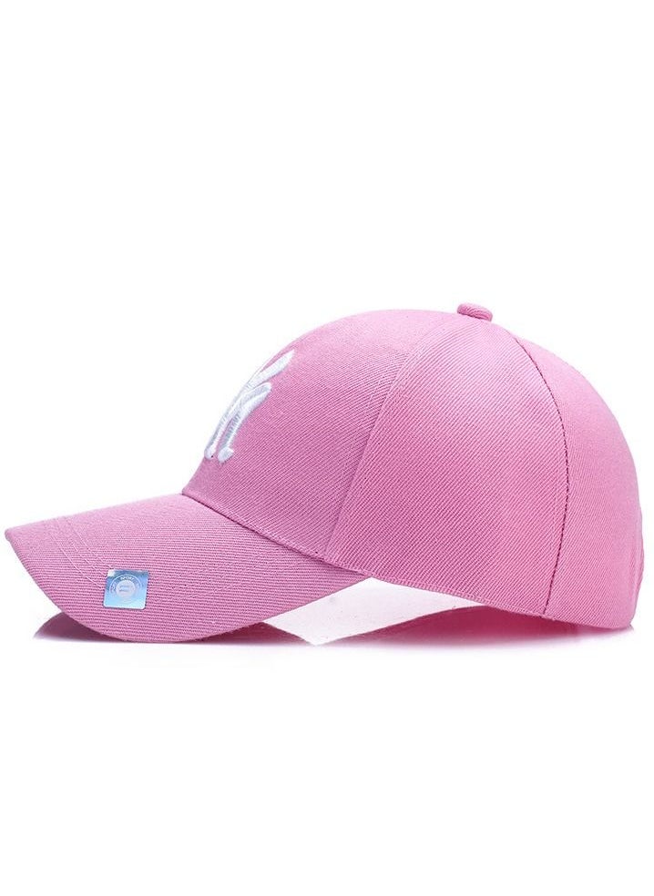 NIBEMINENT - NY Embroidery Hip Hop Snapback Cap Pink - Image 1