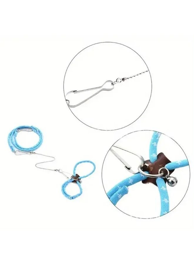 حبل الهامستر الأزرق الفاتح، كمامة مربعة الشكل قابلة للتعديل، مقاومة للعض، لتلبية احتياجات التدريب والأنشطة الخارجية للحيوانات الأليفة - Image 5