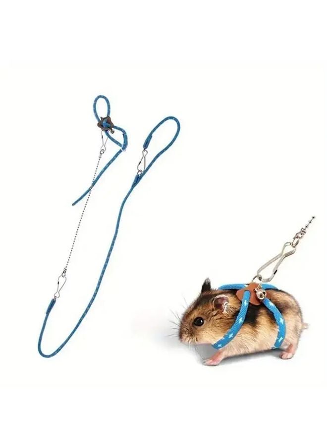 حبل الهامستر الأزرق الفاتح، كمامة مربعة الشكل قابلة للتعديل، مقاومة للعض، لتلبية احتياجات التدريب والأنشطة الخارجية للحيوانات الأليفة - Image 1