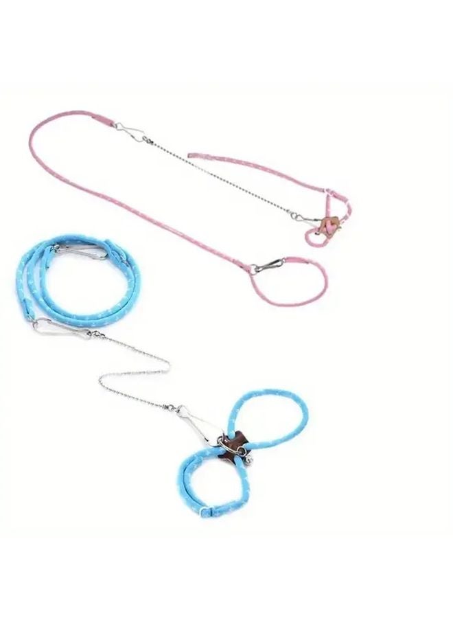 حبل الهامستر الأزرق الفاتح، كمامة مربعة الشكل قابلة للتعديل، مقاومة للعض، لتلبية احتياجات التدريب والأنشطة الخارجية للحيوانات الأليفة - Image 3