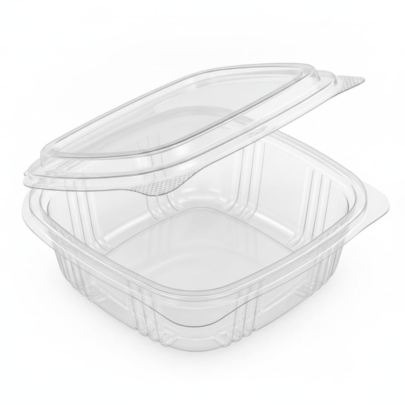 Clear Plastic Food Storage Containers with Lids, Square Disposable Takeaway Food Box for Meal Prep, Desserts, Salads, Fruits, Catering & Food Delivery, Available in Multiple Sizes Pack of 15 (8 oz) - Image 1