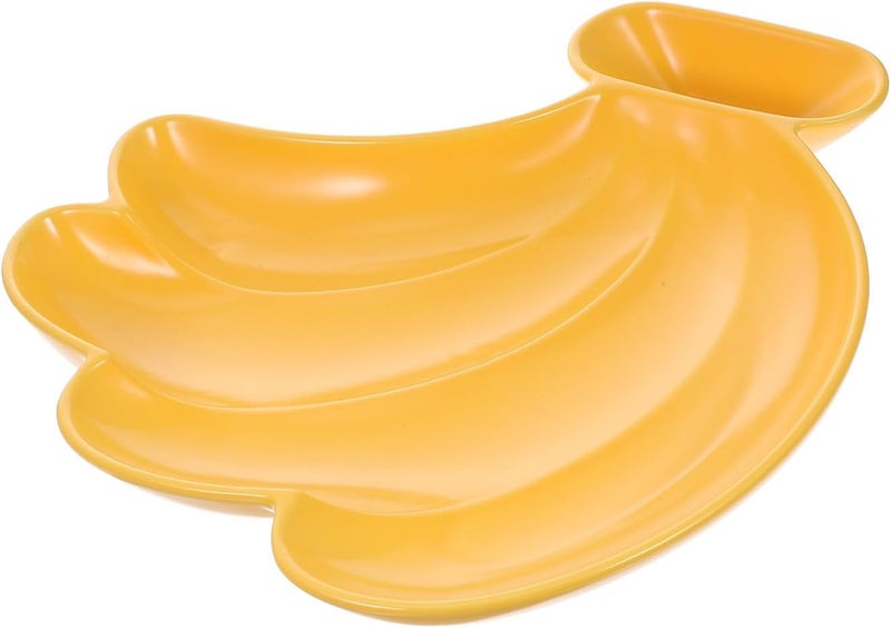 ibasenice Ceramic Fruit Bowl Lotus Shaped Dessert Salad Serving Plate Yellow Handmade Snack Dish for Home Kitchen - Image 1