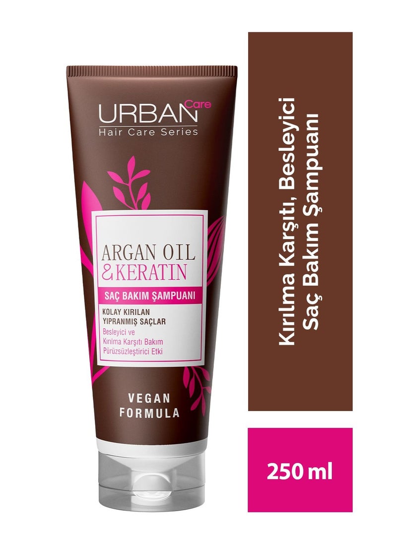 Urban Care Special Shampoo for Hair Care with Argan Oil and Keratin Easy to Style shampoo for hair care with argan oil and keratin Easy to Break Vegan 250 ml