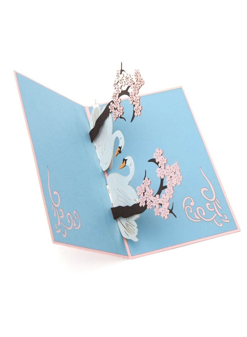 Abra Cards Swans with Blossom - Image 2