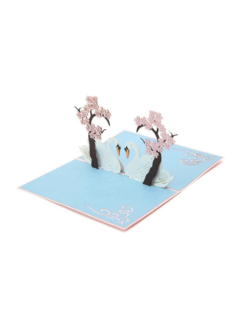 Abra Cards Swans with Blossom - Image 3