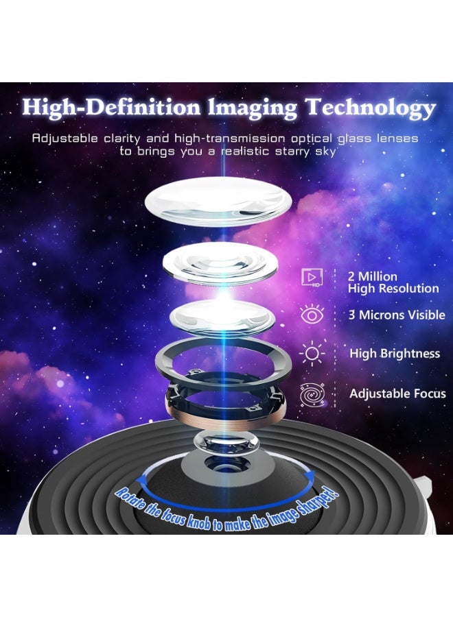 Galaxy Star Projector 12-in-1 Planetarium Night Light with Solar System, Moon & Constellations | Realistic Starry Sky Projector for Kids & Adults | Bedroom, Ceiling, Home Theater & Living Room Decor - Image 3