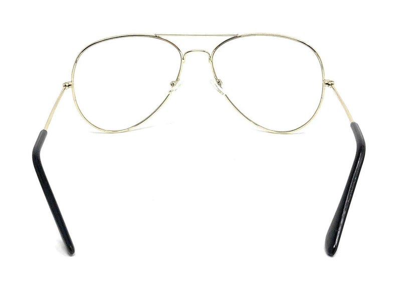 WebDeals SHAMZBEST Clear Lens Aviator Eyeglasses Classic Retro - Image 2