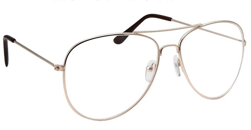 WebDeals SHAMZBEST Clear Lens Aviator Eyeglasses Classic Retro - Image 1