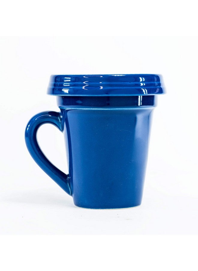 Divinity Boutique Flower Pot Ceramic Mugs, 3 Piece Set, Med Blue-Nurse - Image 4