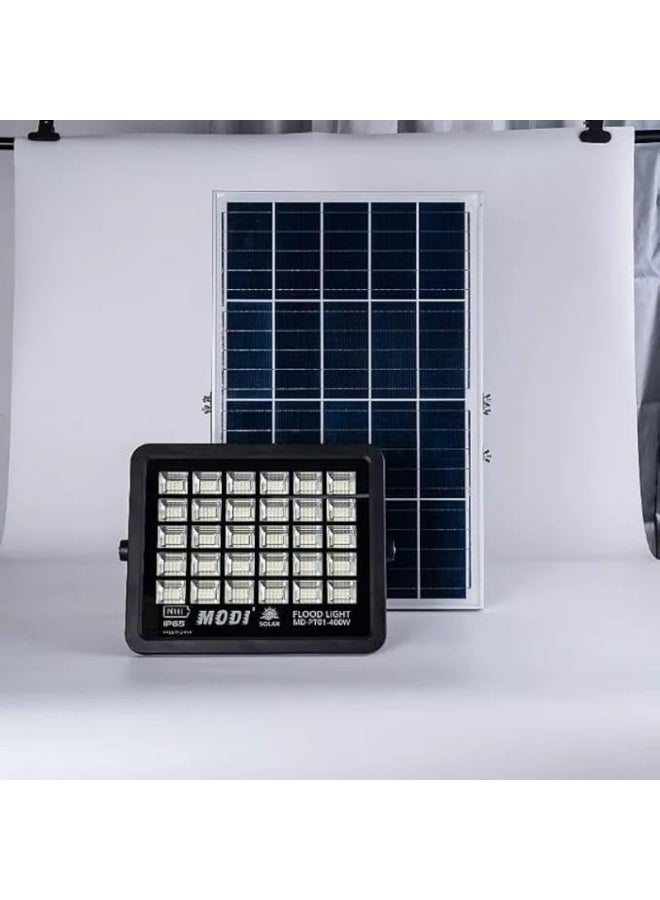 MODI 400W Solar Flood Lights Outdoor, Street and Area Lighting, Dusk to Dawn, IP65 Waterproof, Light Sensing, Remote Control - Image 3