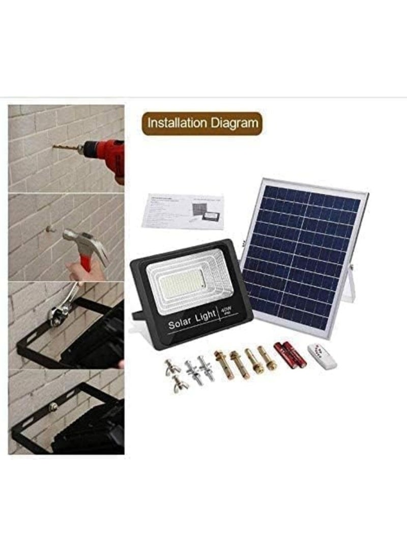 MODI 400W Solar Flood Lights Outdoor, Street and Area Lighting, Dusk to Dawn, IP65 Waterproof, Light Sensing, Remote Control - Image 2