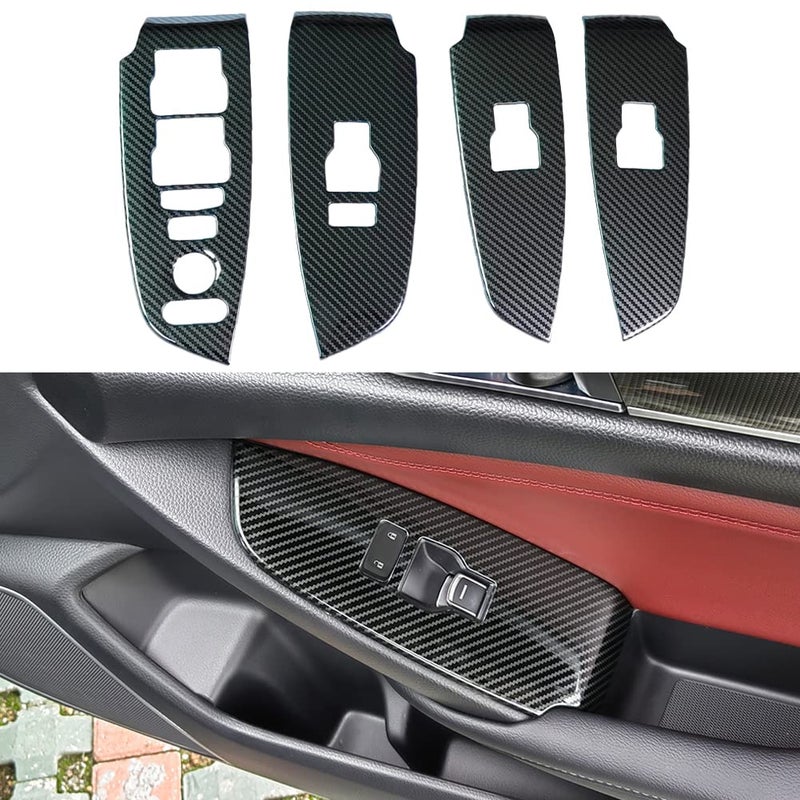 AOKIO Compatible with 2018 2019 2020 2021 2022 Honda Accord Accessories Door Window Switch Panel Cover Door Lock Control Button Trim (No Seat Heating Buttons) - Image 1