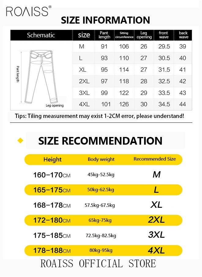 roaiss Men's Cargo Pants Casual Pants with Elastic Drawstring Suitable for Various Body Types Simple and Trendy  - Image 4