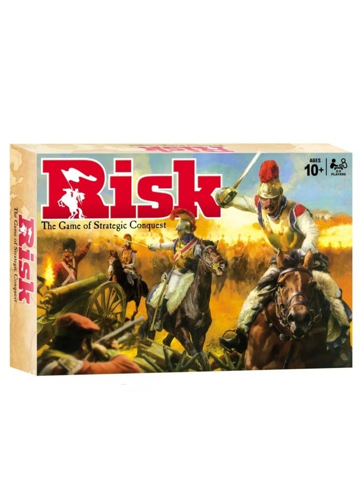 ريسك لعبة لوحة المخاطر ، متعددة الألوان ، لعبة RISK الإستراتيجية Conquest اللوحية - Image 1