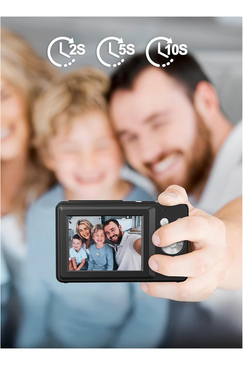 ASIV Digital Camera, FHD 1080P Kids Camera 44MP Point and Shoot Digital Camera with 32GB SD Card, 16x Zoom, Lanyard, Small Compact Camera for Kids Boys Girls - Image 3