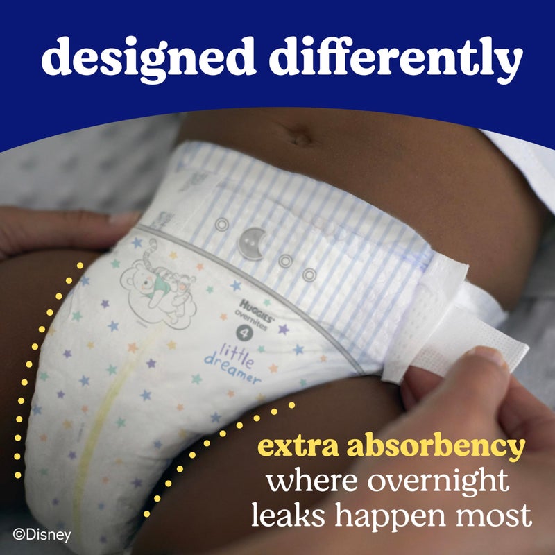 Huggies Size 7 Overnites Baby Diapers: Overnight Diapers, Size 7 (41+ lbs), 68 Ct (2 Packs of 34), Packaging May Vary - Image 3