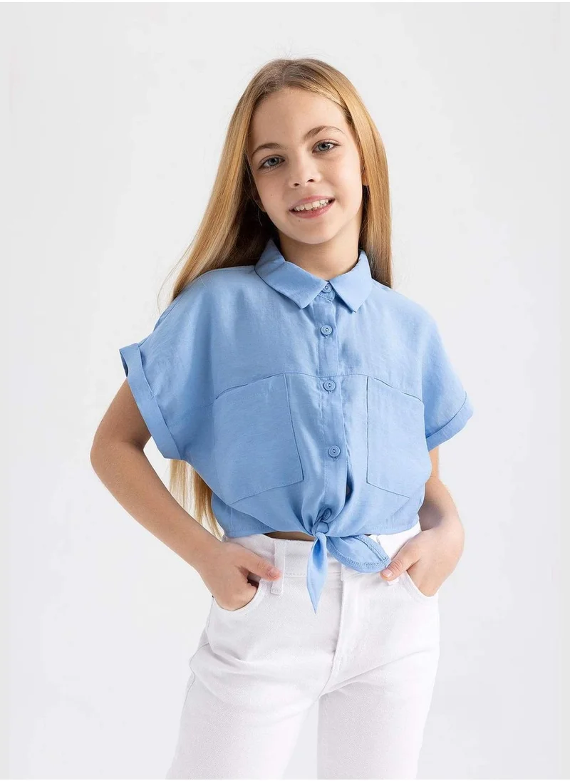 DeFacto Girl Woven Short Sleeve Shirt