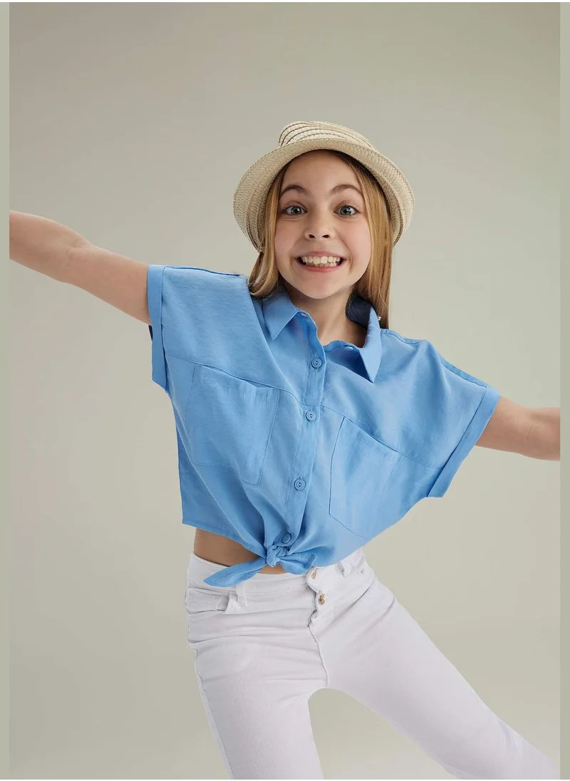 DeFacto Girl Woven Short Sleeve Shirt