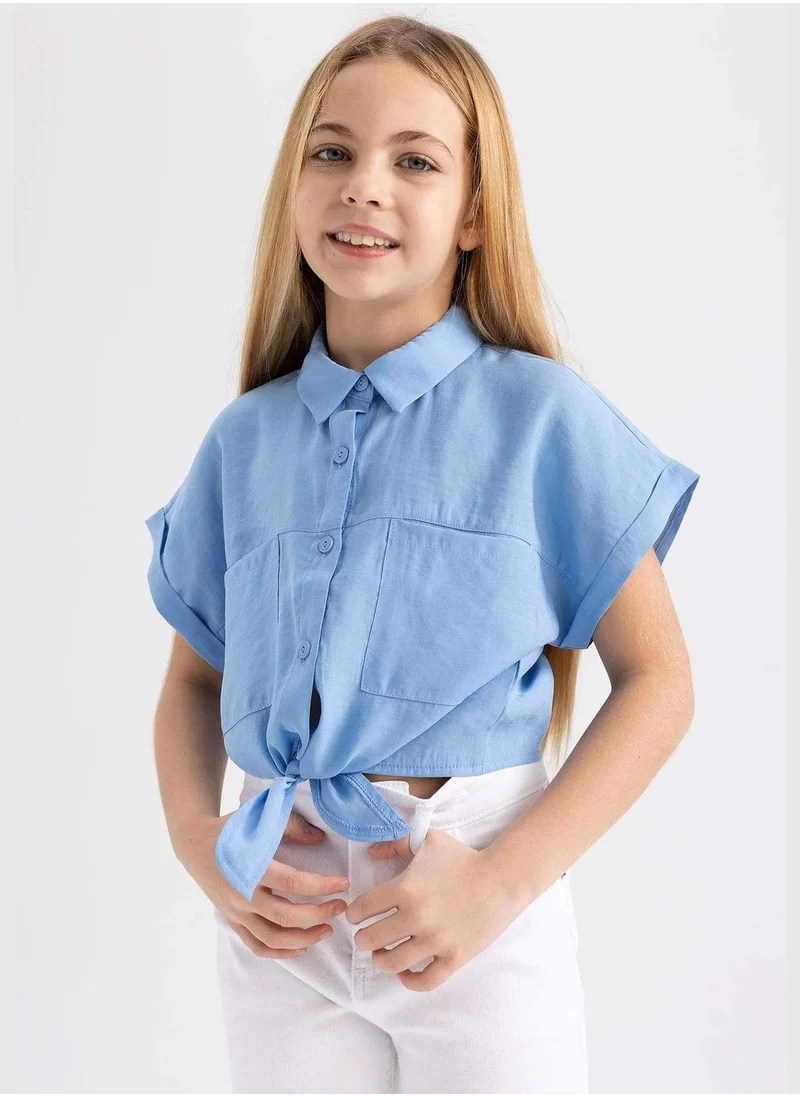 DeFacto Girl Woven Short Sleeve Shirt