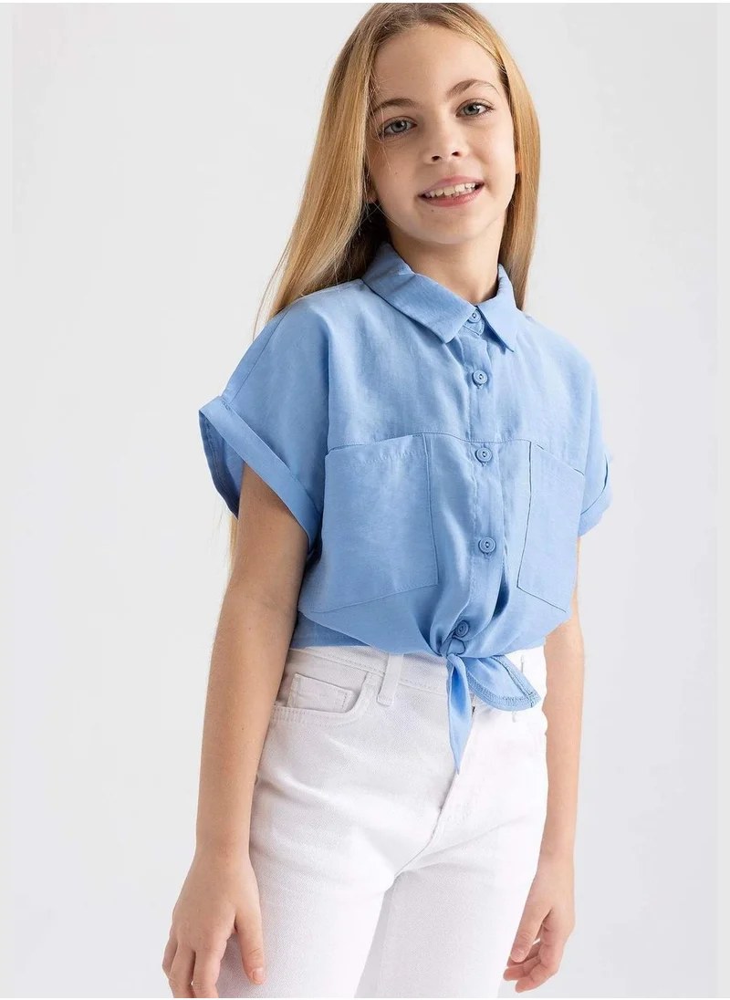 DeFacto Girl Woven Short Sleeve Shirt