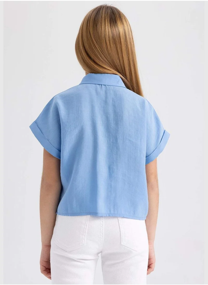 DeFacto Girl Woven Short Sleeve Shirt