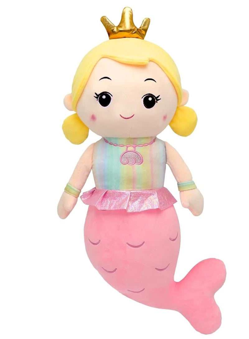 Raxoom 50cm Mermaid Plush Toy – Soft Cuddly Pillow, Cute Stuffed Cushion for Girls, Fluffy Mermaid Doll, Sleeping Companion, Kawaii Throw Pillow, Gift for Kids & Adults, Nursery & Bedroom Decor - Image 1