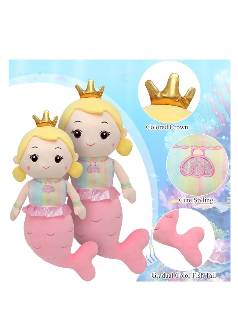 Raxoom 50cm Mermaid Plush Toy – Soft Cuddly Pillow, Cute Stuffed Cushion for Girls, Fluffy Mermaid Doll, Sleeping Companion, Kawaii Throw Pillow, Gift for Kids & Adults, Nursery & Bedroom Decor - Image 2