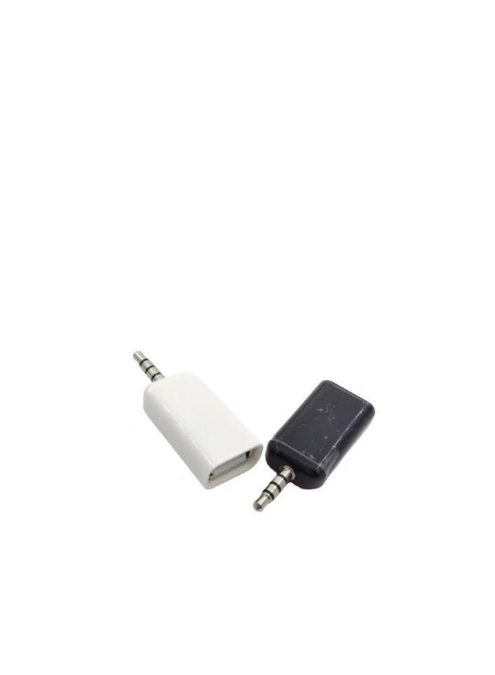 Aux إلى USB سيارة Aux محول الصوت التوصيل U القرص USB الأم إلى 3.5 سيارة Mp3 محول - اللون: أسود - الطول: 3.5 إلى USB الأم - Image 4