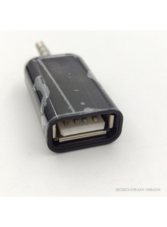 Aux إلى USB سيارة Aux محول الصوت التوصيل U القرص USB الأم إلى 3.5 سيارة Mp3 محول - اللون: أسود - الطول: 3.5 إلى USB الأم - Image 5