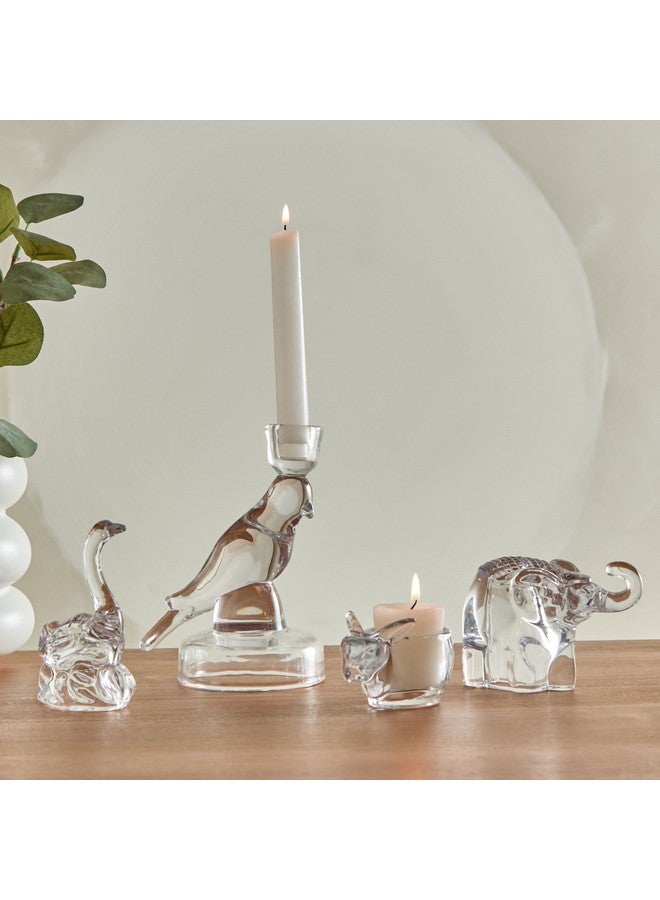 Home Box Vega Glass Bird Candleholder 13 x 16.5 x 9.5 cm - Image 5