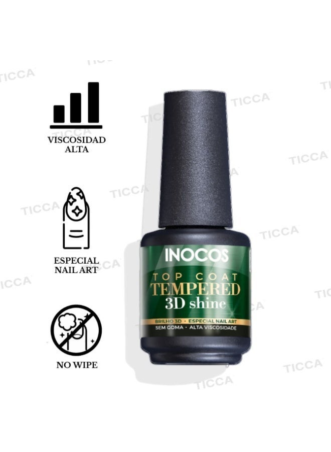 INOCOS Tempered 3D Shine Top Coat 15ml - Image 4