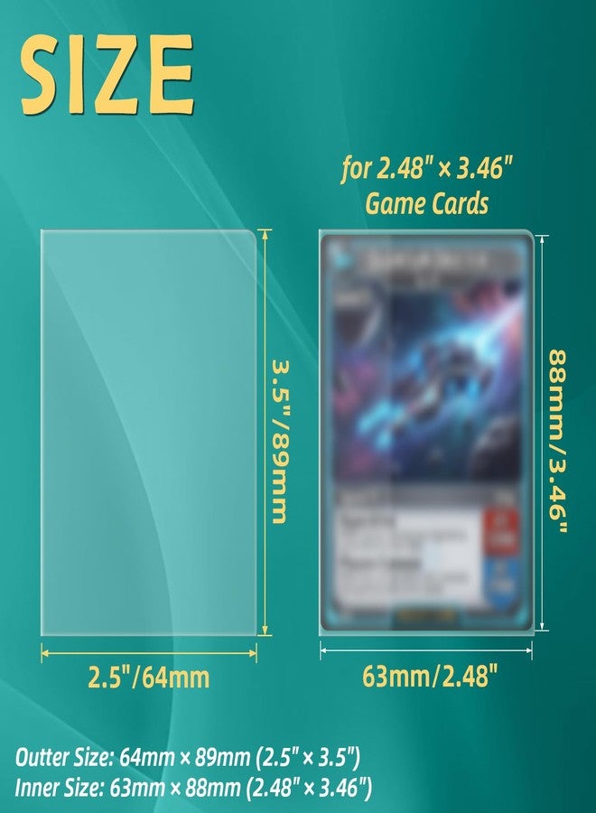 Wtrgas 600 Pack Snug Fit Top‑Loading Inner Sleeves, Clear Card Sleeves, Compatible with MTG & Pokémon, for Trading Card (63×88mm) - Image 2