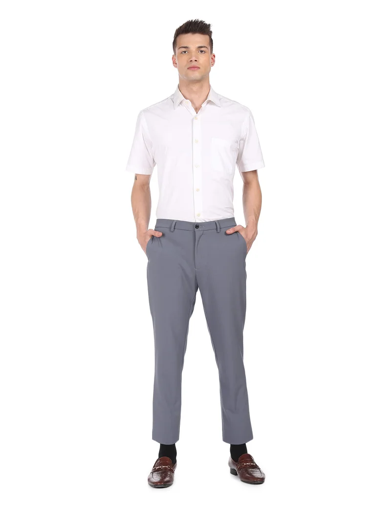 Arrow Grey ANADTR2295 ME. GREY Mens Trousers for Men | Best Price UAE