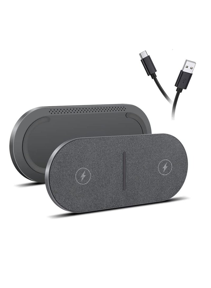 SYOSI Dual 20W Wireless Charging Pad 2 in 1 Fast Wireless Charge Mat for iPhone 13 12 11 Pro Max Mini SE X XS for Apple Airpods 3 2 Pro 15W Qi Wireless Charger Station - Image 1