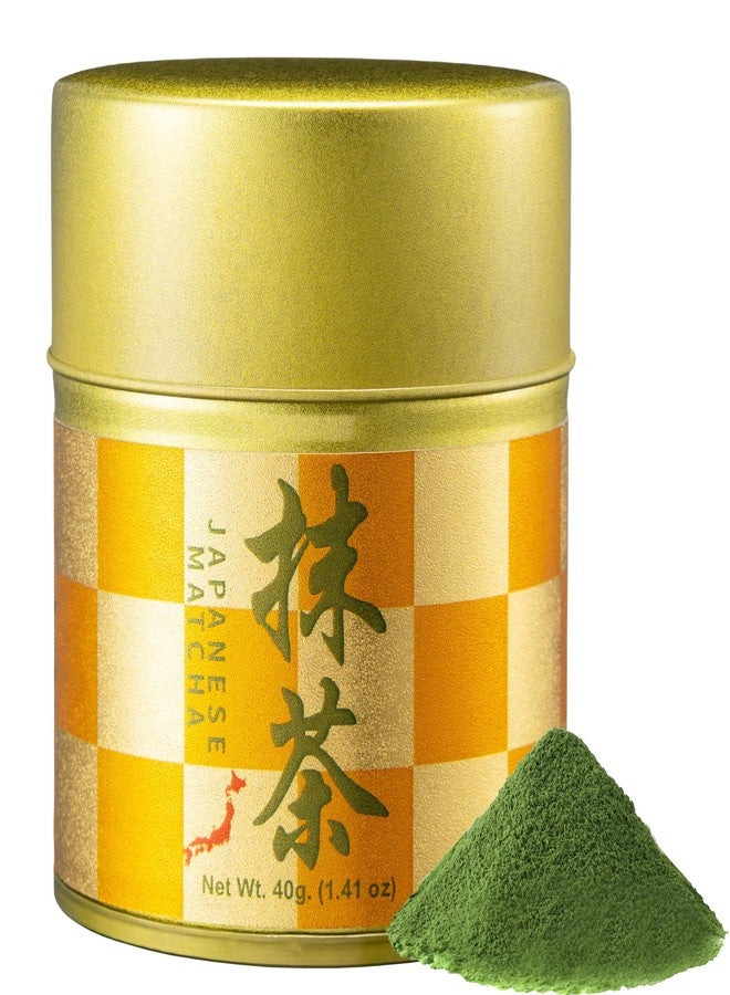 Matcharl Kyoto Uji Matcha Powder – Japanese First Harvest Green Tea, Stone-Ground, Ceremonial Grade (40g), Gold - Image 1