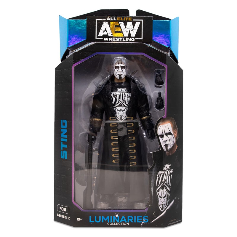 Aew All Elite Wrestling - 6-Inch Sting Figure with Accessories - AEW Unmatched Collection Series 2 - Luminaries - Image 2