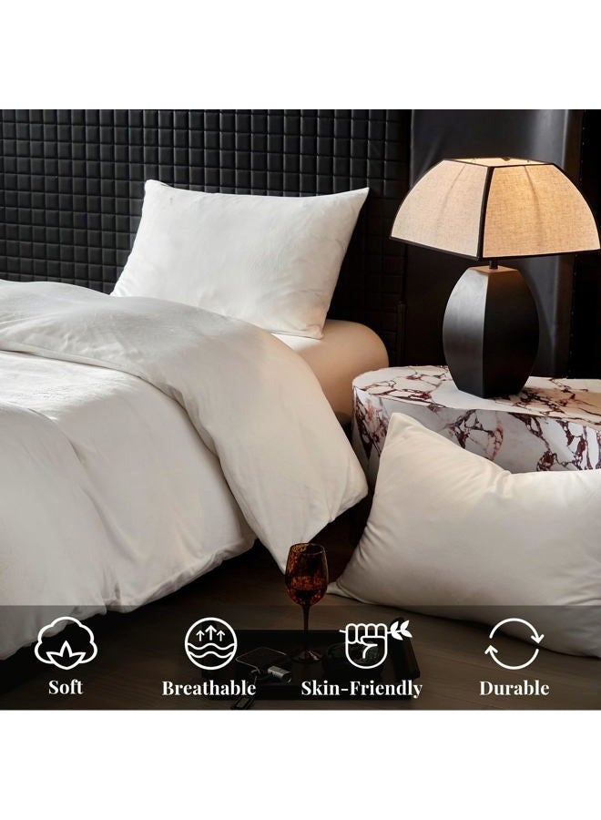 WARMDERN White Flannel Velvet Duvet Cover Queen Size Duvet Cover Bedding Sets, 3pcs Ultra Soft Luxury Textured Modern Crystal Velvet Duvet Covers with Zipper Closure(White, Queen) - Image 5