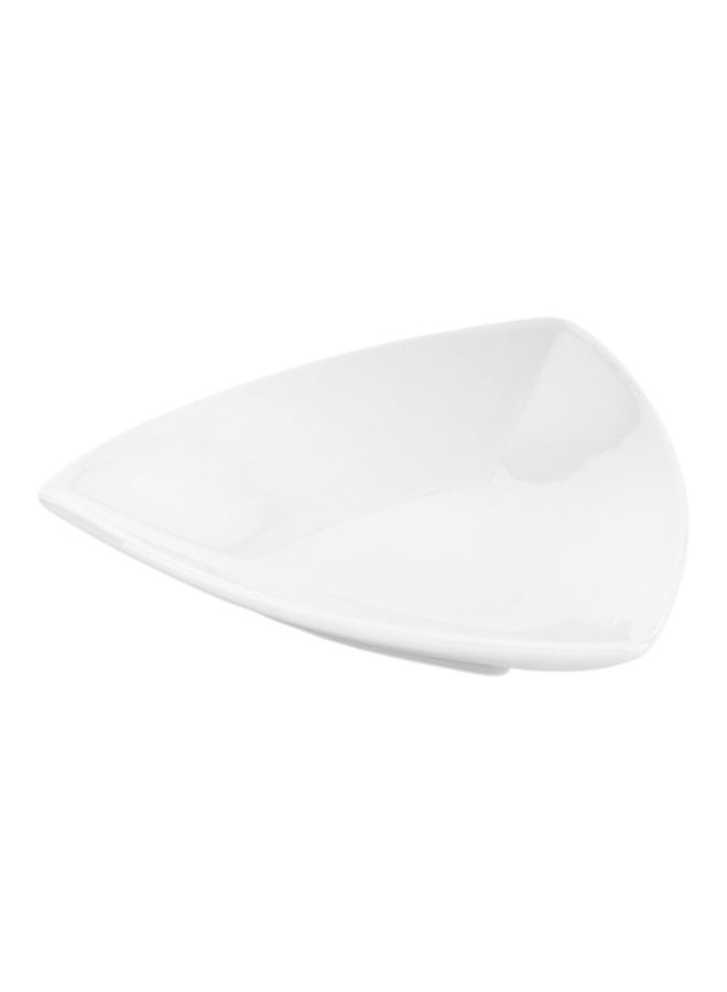 Restaurantware أطباق مقبلات بورسلين 4 إنش × 4 إنش، 10 أطباق مثلثية للغمس - آمنة للاستخدام في الميكروويف، آمنة للاستخدام في الفرن، أطباق صلصة بورسلين بيضاء، مقاومة للكسر، للمقبلات، التوابل، والوجبات الخفيفة - Image 1