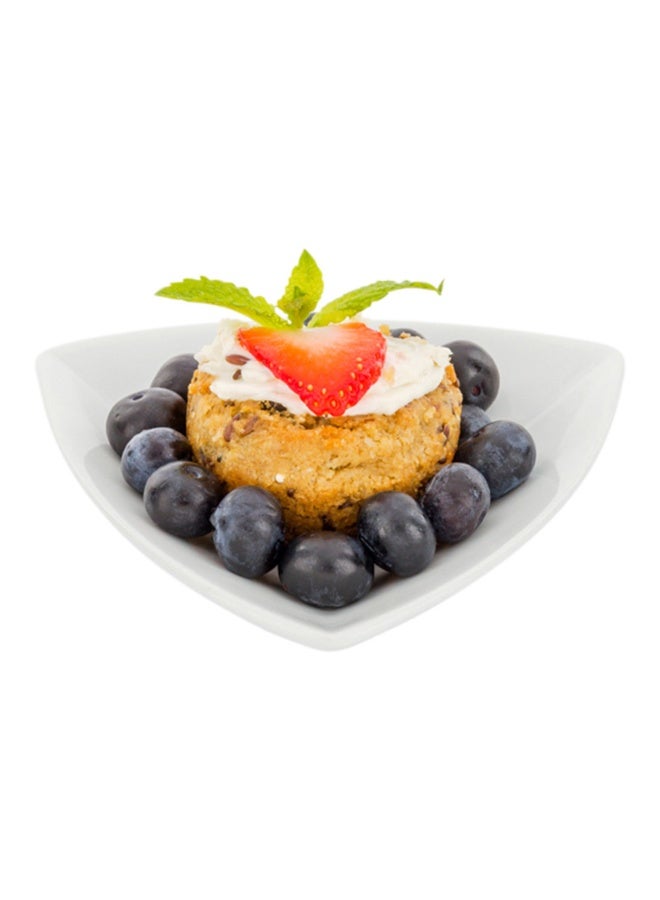 Restaurantware أطباق مقبلات بورسلين 4 إنش × 4 إنش، 10 أطباق مثلثية للغمس - آمنة للاستخدام في الميكروويف، آمنة للاستخدام في الفرن، أطباق صلصة بورسلين بيضاء، مقاومة للكسر، للمقبلات، التوابل، والوجبات الخفيفة - Image 2