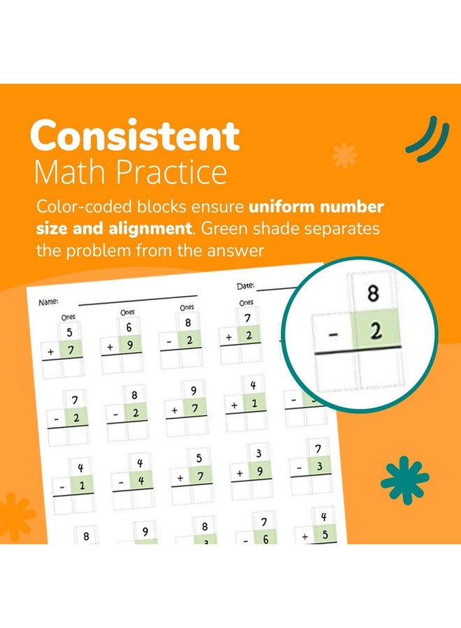 Channie's Channie’s One Page A Day Single Digit Addition & Subtraction Workbook for Pre-Kindergarten - 1st Grade Elementary School Students, Single Digit Math Practice, 50 Pages - Image 3