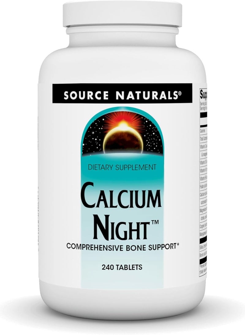 Source Naturals Calcium Night 240 Tablets - Image 1