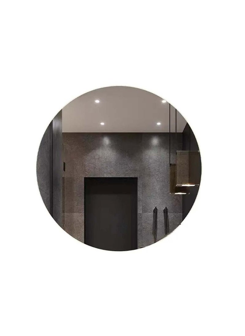 Huitich - Gold Round Frameless Wall Mirror With Light 60cm - Image 1