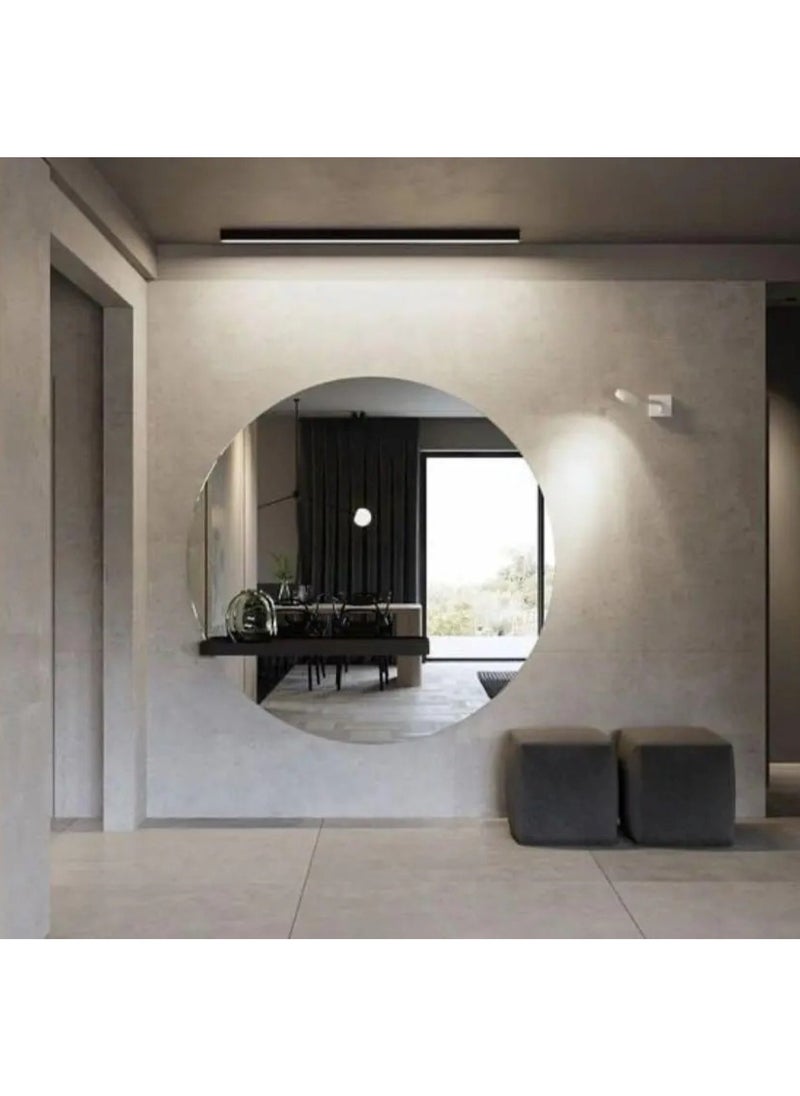 Huitich - Gold Round Frameless Wall Mirror With Light 60cm - Image 1