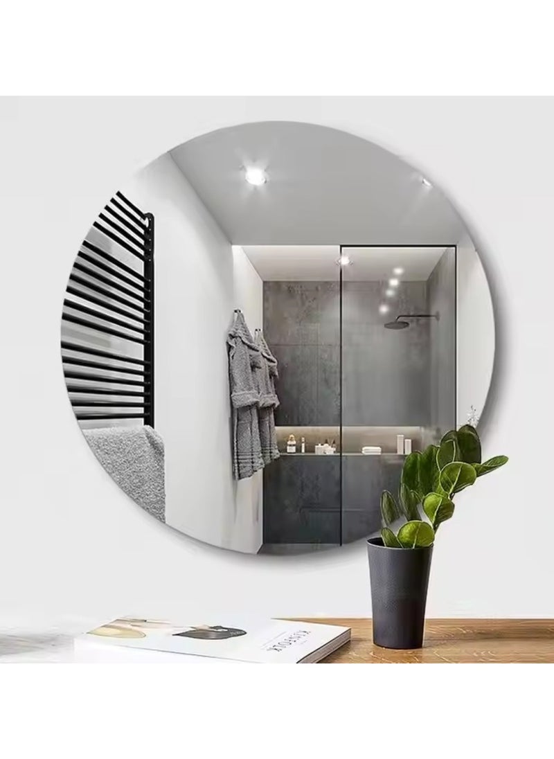 Huitich - Gold Round Frameless Wall Mirror With Light 60cm - Image 1